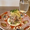居酒屋 やぶさか - 鯵とかぐら南蛮のなめろう  糸瓜と青紫蘇トッピング