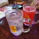 おっこん  - 焼酎水割り トマト酎ハイ