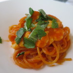 イル ヴィスキオ - バジル、モッツァレラチーズ、トマトソースのカプレーゼ仕立てのパスタ