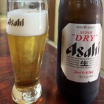 花房 - スーパードライ大瓶（700円）