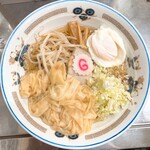 中華そば みたか - ワンタンメン油そば（麺軽）　半熟卵付き