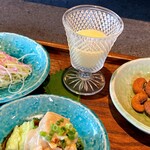 福神来々 - ジャガイモサラダ＆蒸し鶏＆カシューナッツ