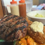 ビッグ・ジョー - ビッグジョーハンバーグステーキと海老フライセット