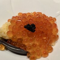 川崎 鮨 よこ田 - いくらとキャビアのごはん