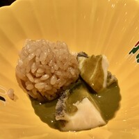 川崎 鮨 よこ田 - あわびと肝の混ぜごはん