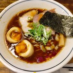 ラーメン一心 - 一心ブラック煮玉子ラーメン\1,100
