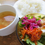 open air - サラダ＆スープ＆ライス