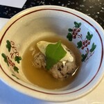 万助楼 - 焚き合わせ　古代米のフグ身寄せ