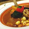 Rojiura Curry SAMURAI. - 野菜12品目(￥1100)、レギュラースープ、4辛、ライス小盛り(−￥10)