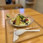 飯田商店 - 豆乳＋山葵と辛味と酢橘の酸味の美味しさを存分に味わいました♪