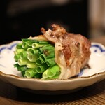 牛タンと馬肉とクリスピー餃子 ひまわり［精］ - ネギ巻き