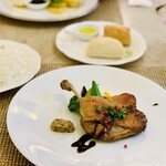 Restaurant Hamy's - 鴨のコンフィ　レモンオイルと粒マスタード　ライス