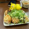 串かつ・たこ焼き 味の大丸 - たこやきネギソース（6個）　627円（税込）　※生焼け状態　※でも、しっかり焼いたら、団子になるであろう