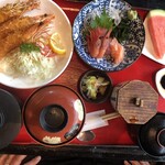 和食処 山女魚 - エビフライ御膳