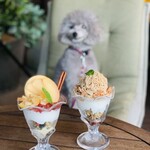 つるとんたん UDON NOODLE Brasserie - 林檎のパフェ1080円　モンブランパフェ1180円