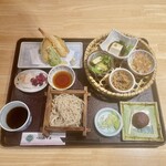 生そば あずま - カミさんはあずま御膳。お盆だから？おはぎが良いですね