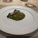 Itsuki - ◆茨城　黒鮑
      黒鮑の肝リゾット　茶豆　美味しすぎるリゾット♡咀嚼した瞬間の茶豆はまるでナッツの役割を果たす香ばしさと季節の美味しさがありました。黒鮑も茶豆も主役。