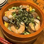 さかながはねて - 海老と根菜の混ぜご飯