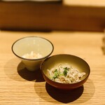 314103675 - ① もやしナムル？
                        ② 口直：鬼おろし
