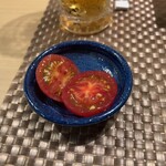 鶏割烹 まことや - お口直しのトマトの蜂蜜漬け