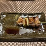 鶏割烹 まことや - 締めのネギマ。ご馳走様でした！