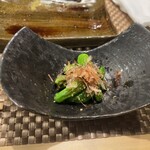 鶏割烹 まことや - オクラ、2周目はポン酢で