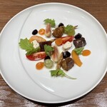 西洋風料理 熱海 KOUWA - 【前菜②】お肉とフルーツの前菜