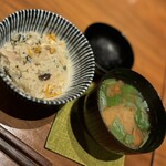 あわい - ウニとシメジの炊き込みご飯