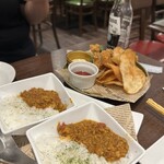 郡山廚房 - フィッシュアンドチップスとキーマカレー結構辛め