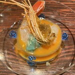 野口太郎 - スイカのガスパチョと海老