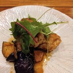 地酒と肴と釜めしのお店 橙 - 鶏肉と茄子