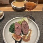 五本木 AKIMOTO - 合鴨のロース　いちぢくソース