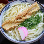 本格手打うどん 麺むすび - かけ(大2玉)650円＋ちくわ天150円