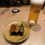 グルメ回転寿司 函太郎 - いくら　生雲丹　蟹味噌
