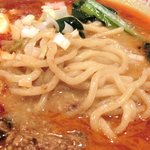 Yottekoya - ≪'14/10/02撮影≫香ばしナッツの濃厚月見担々麺 830円 の麺