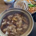 肉汁うどん長嶋屋 - 肉汁　&   半熟玉子天