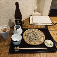 浅草 ひら山 - サッポロ黒ラベル、せいろ