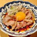 渋谷の日本酒ダイニング sakeba - 20250814黒毛和牛リブロースの焼きすき一人前1,180円