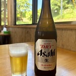 山県そば - スーパードライ中瓶（500円）