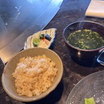 XEX TOKYO / Salvatore Cuomo Bros. - ガーリックライスとお吸い物、漬物