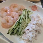 香家 - 具材（海老、胡瓜、鳥胸肉）