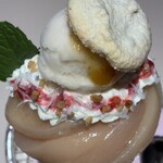 Art Gallery Cafe 茶々華 - 白桃シャーベット、梅酢と杏子のシロップ