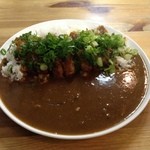 嵐山カレー - ロースカツネギカレー　大盛り