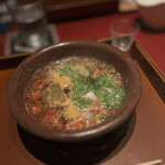 礼讃 - ぐつぐつ出てきたのが、熊の肉でよく噛むと甘みがあって美味しい。