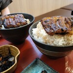 かばやき屋 - ごはん並と大盛り