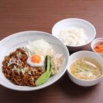 担々麺 錦城 - 汁無し担々麺セット