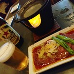 やきとり大野屋 - 初新鮮レバー焼！
相変わらず新鮮で美味い★★★
今日はネギないのでシシトウが乗っかっています。