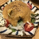 広島お好み焼 鉄板焼 一閃 - 野菜サラダ、ドレッシングがとても美味しい！