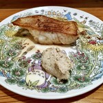 千ふく - すじあらソテー(レモンとシェリーのソース、マスカルポーネと胡麻)