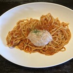 森乃館 古川店 - 渡り蟹とムキエビのトマトクリーム（生パスタ）麺大盛り